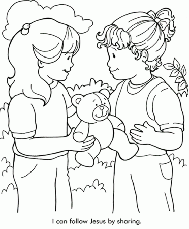 Sharing with Others Coloring Page | Sermons4Kids