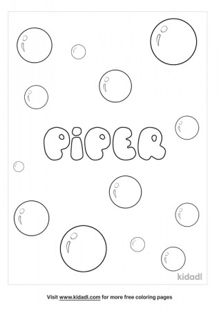 Piper The Name Coloring Page | Free Names Coloring Page | Kidadl