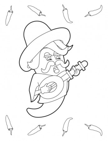 Free printable cartoon chili pepper coloring page. Download it at  https://museprintables.com/download/coloring-page/cartoon… | Coloring pages,  Color, Digital stamps