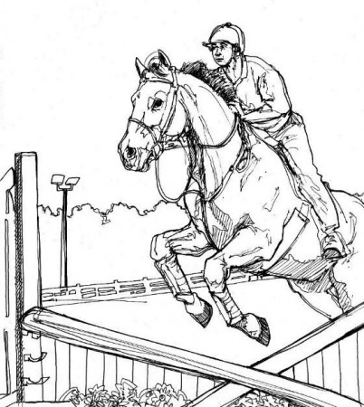 Horses Jumping Coloring Pages | Malvorlagen pferde, Pferdezeichnungen,  Pferdezeichnung