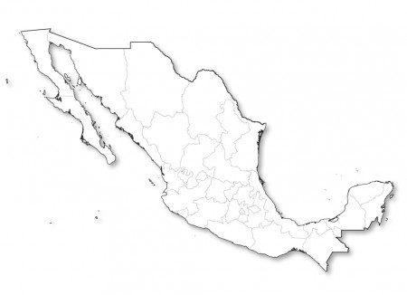 Blank Map of Mexico