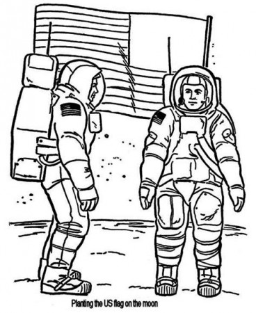 Moon Landing Colouring Pages - Free Colouring Pages