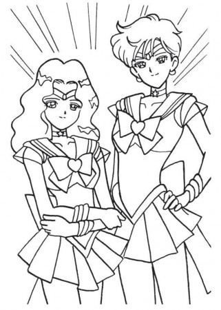 Sailor Moon Series Coloring Pages: Sailors Mercury and Uranus | Sailor moon  coloring pages, Sailor moon, Sailor moon stars