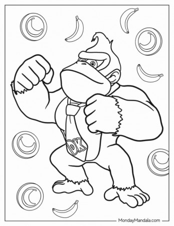 20 Donkey Kong Coloring Pages (Free PDF Printables)