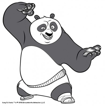 KUNG FU PANDA coloring pages - Fight with Kung Fu Panda