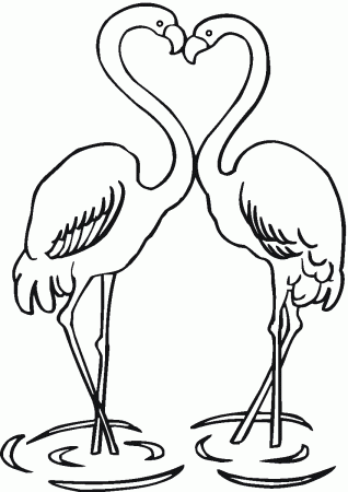 Cartoon Flamingo Coloring Pages - Coloring Pages For All Ages