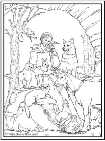 St. Francis of Assisi Coloring pages for Catholic Kid