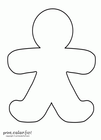 Blank gingerbread man coloring page - Print. Color. Fun!
