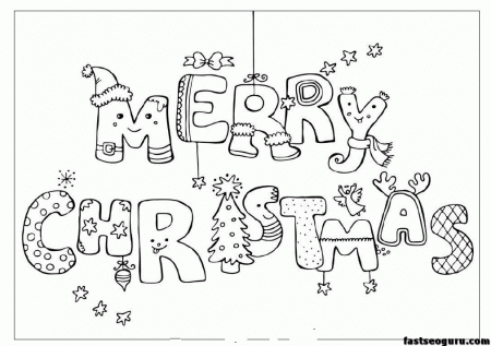 Christmas Merry Christmas Coloring Pages - Coloring Pages For All Ages