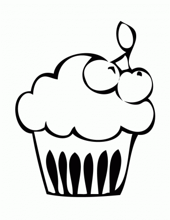 Get Free Printable Cupcake Coloring Pages For Kids - Widetheme