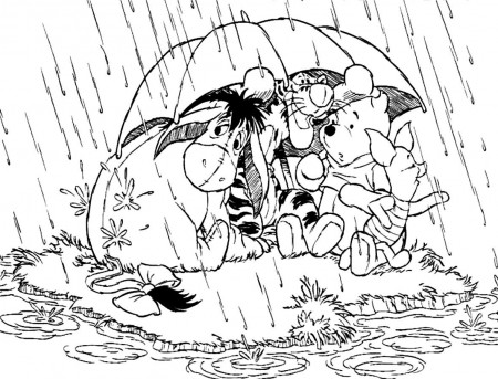 Rainy Day Coloring Page - Coloring Pages for Kids and for Adults