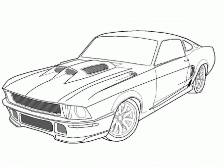 Mustang Coloring Page - Coloring Pages for Kids and for Adults