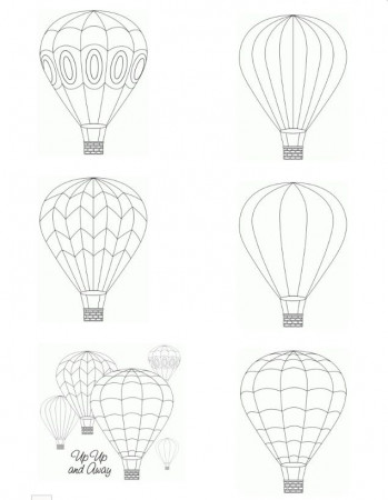 Printable Hot Air Balloon Template - Coloring Pages for Kids and ...