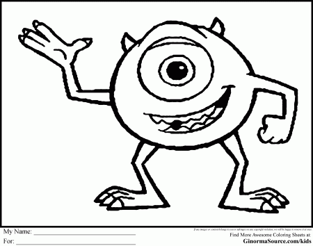 monsters university coloring pages Cartoons