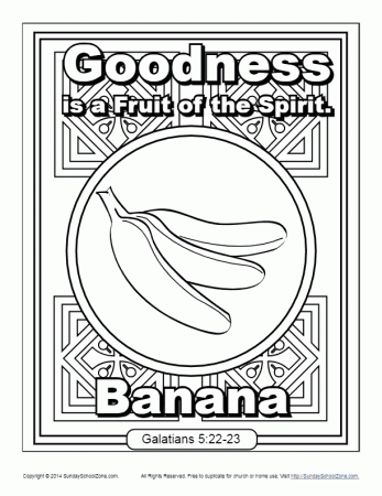 Fruit of the Spirit for Kids | Goodness Coloring Page