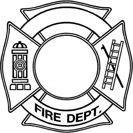 Fire Department Maltese Cross Coloring Page - Part 3