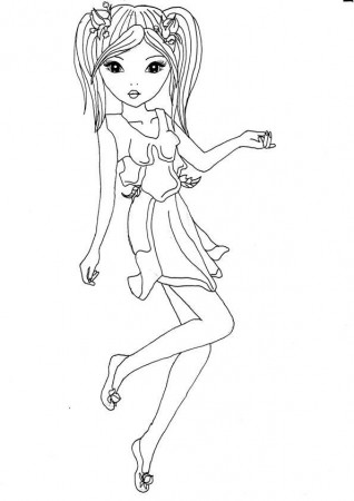Supermodel coloring pages