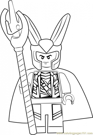 Lego Loki Coloring Page - Free Lego Coloring Pages : ColoringPages101.com