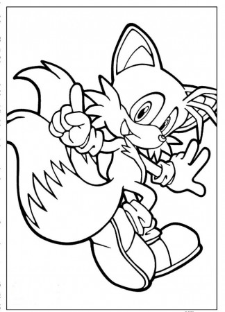 Tails the fox coloring pages free printable