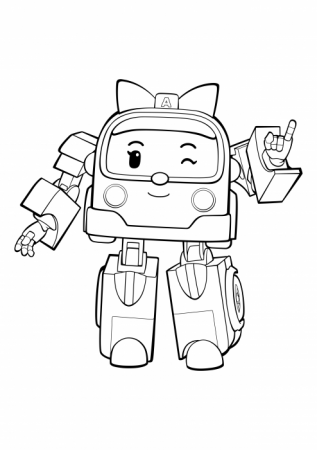 Amber coloring pages, Robocar Poli coloring pages - Colorings.cc
