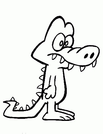 Funny Crocodile | Animals Coloring Pages