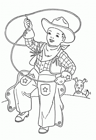 Printable Cowboy Coloring Pages | Coloring Me