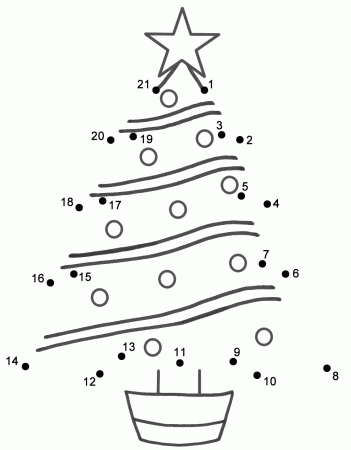 Christmas Dot To Dots - Coloring Pages for Kids and for Adults