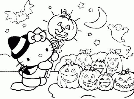 Cartoon Of Hello Kitty Halloween Coloring Pages - Coloring Pages ...