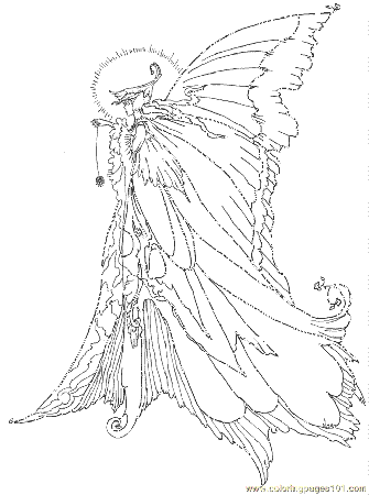 Butterflies With Fairies Coloring Pages - Coloring Pages For All Ages