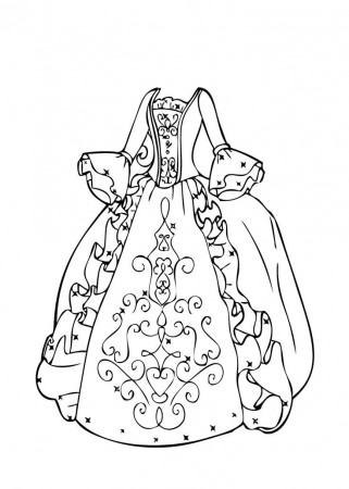 Ball Gown Dresses Coloring Pages - Coloring Pages For All Ages