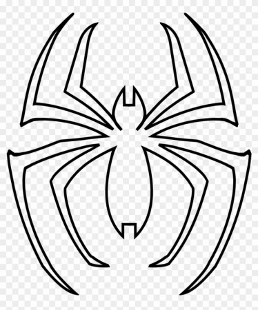 Web Clipart Spiderman Logo - Spiderman Logo Coloring Pages - Free  Transparent PNG Clipart Images Download