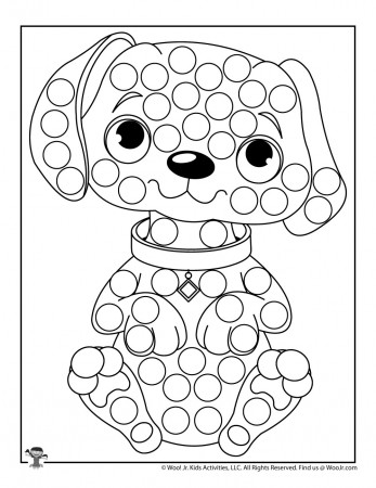 Puppy Dog Free Animal Dot Coloring Sheet to Print | Woo! Jr. Kids Activities  : Children's Publishing