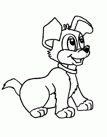 Dogs Coloring page of so cute baby dog coloring pages