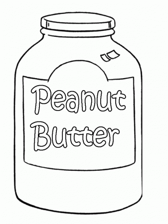 Jar Of Peanut Butter Coloring To Print - Food Coloring Pages ...