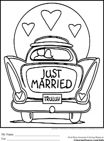 Coloring Book : Fantastic Wedding Coloring Pages For Kids Image ...