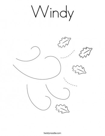 Windy Coloring Page - Twisty Noodle