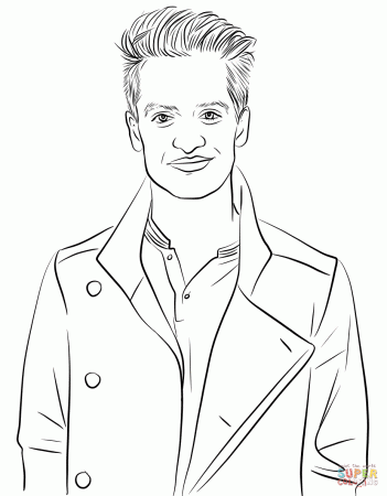 Brendon Urie from Panic! At the Disco coloring page | Free Printable Coloring  Pages