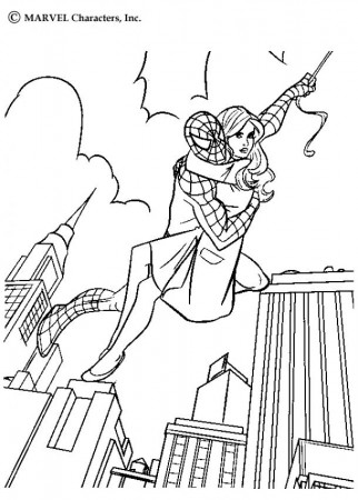 SPIDER-MAN coloring pages - Spiderman's big jump
