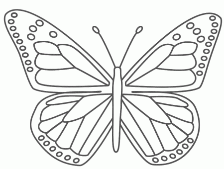 Monarch Butterfly - Coloring Page (Insects)