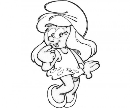 Smurfette Coloring Page - Coloring Page