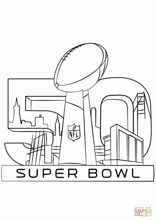 Super Bowl 2016 coloring page | Free Printable Coloring Pages