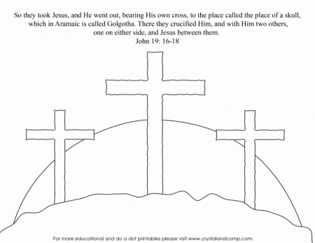 On The Cross Coloring Pages - Coloring Page