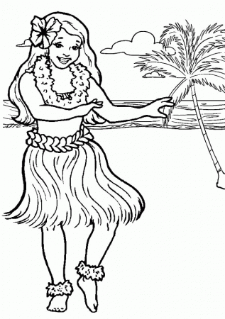 Hula - Coloring Pages for Kids and for Adults