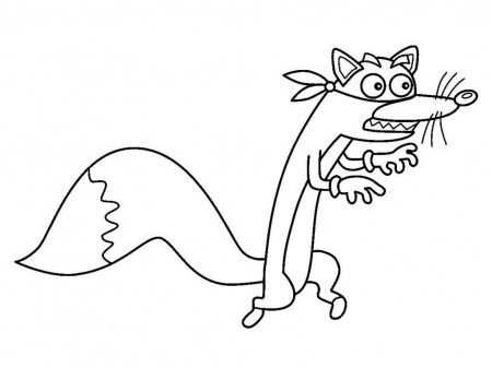 Swiper The Fox Coloring Pages — Coloring Page : Cartoon Fox ...