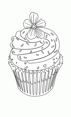 Printable Cupcake Coloring Page - Toyolaenergy.com