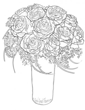 8 Pics of Rose Advanced Coloring Pages - Rose Flower Coloring ...