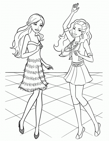 Barbies - Coloring Pages for Kids and for Adults
