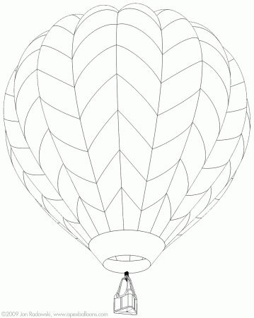 Hot Air Balloon Coloring Page Air Balloon Coloring Pages Free Hot ...