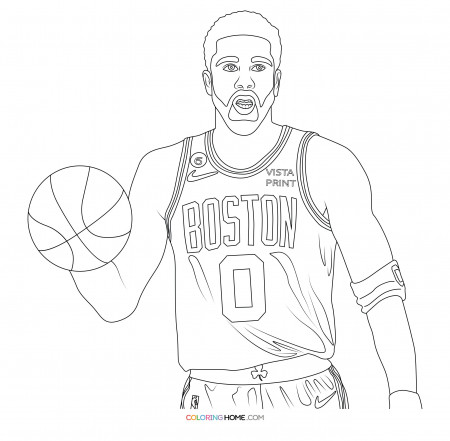 Jayson Tatum Coloring Page - Coloring Home