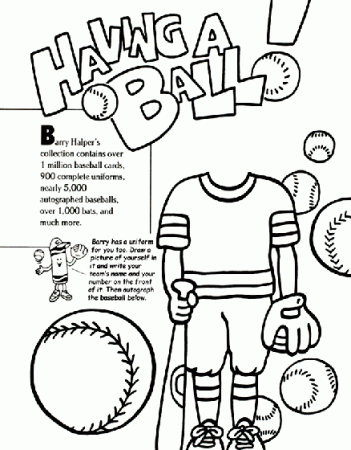 Baseball Collection Coloring Page | crayola.com